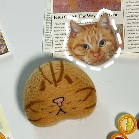 Cat Whisker Collector Fridge Magnet – Cute Handmade Cat Face Magnet for Storing Pet Whiskers & Home Décor