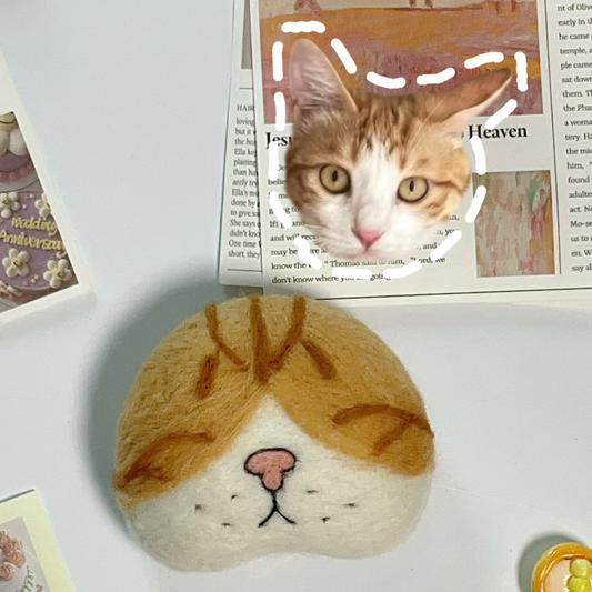 Cat Whisker Collector Fridge Magnet – Cute Handmade Cat Face Magnet for Storing Pet Whiskers & Home Décor