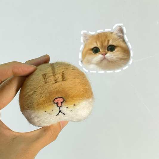 Cat Whisker Collector Fridge Magnet – Cute Handmade Cat Face Magnet for Storing Pet Whiskers & Home Décor