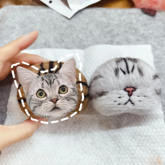 Cat Whisker Collector Fridge Magnet – Cute Handmade Cat Face Magnet for Storing Pet Whiskers & Home Décor