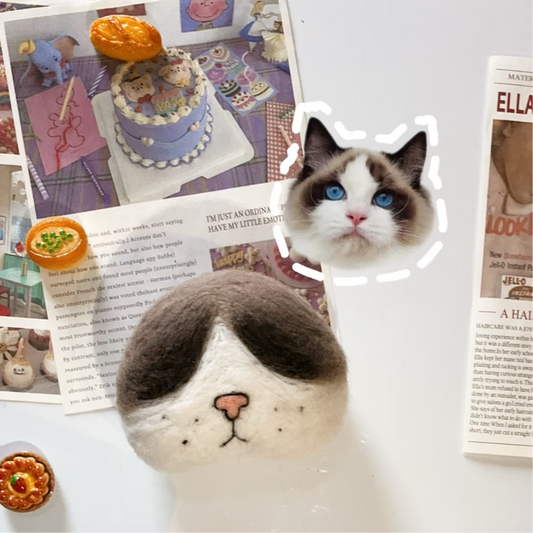 Cat Whisker Collector Fridge Magnet – Cute Handmade Cat Face Magnet for Storing Pet Whiskers & Home Décor