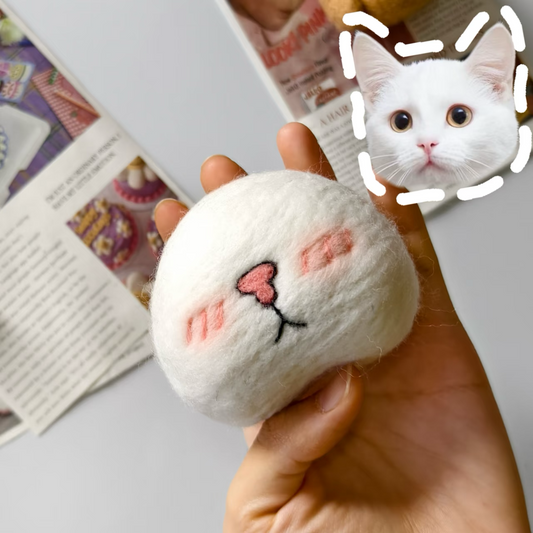 Cat Whisker Collector Fridge Magnet – Cute Handmade Cat Face Magnet for Storing Pet Whiskers & Home Décor