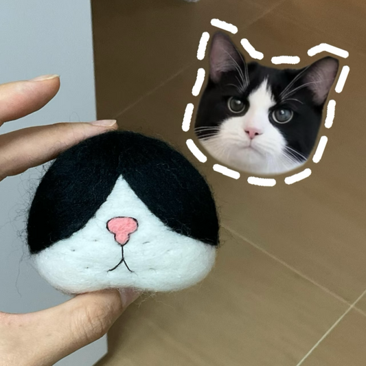 Cat Whisker Collector Fridge Magnet – Cute Handmade Cat Face Magnet for Storing Pet Whiskers & Home Décor